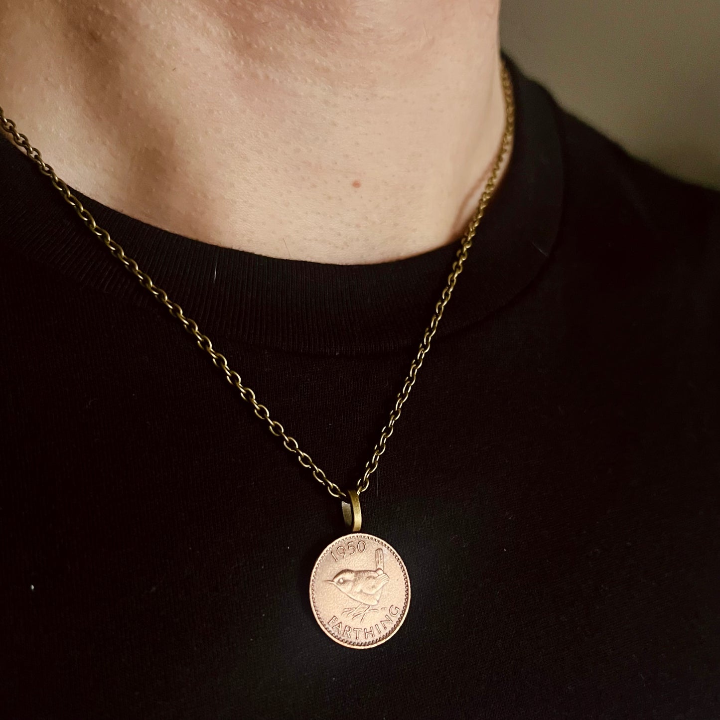 British Penny Farthing Coin Necklace