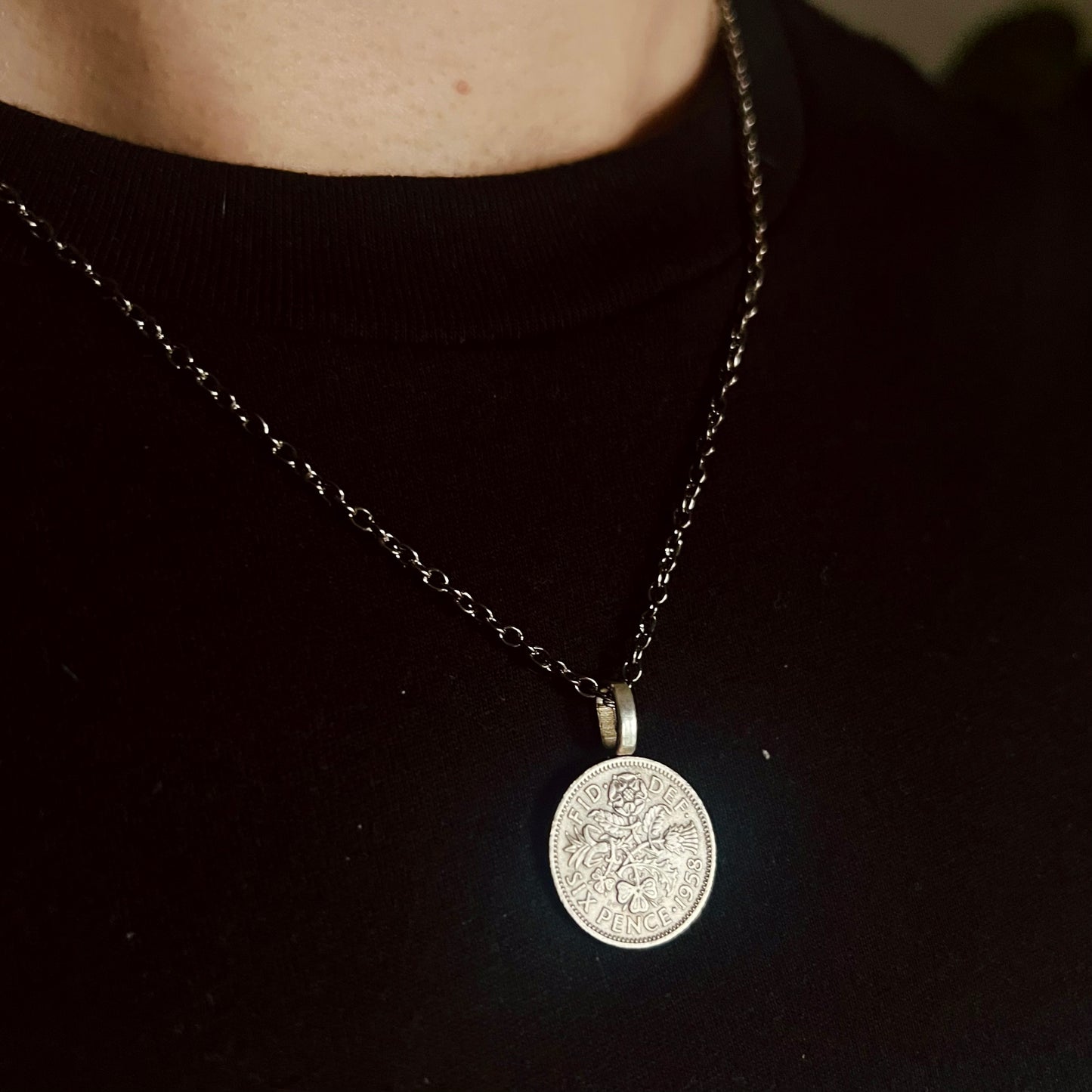 British Sixpence Coin Necklace