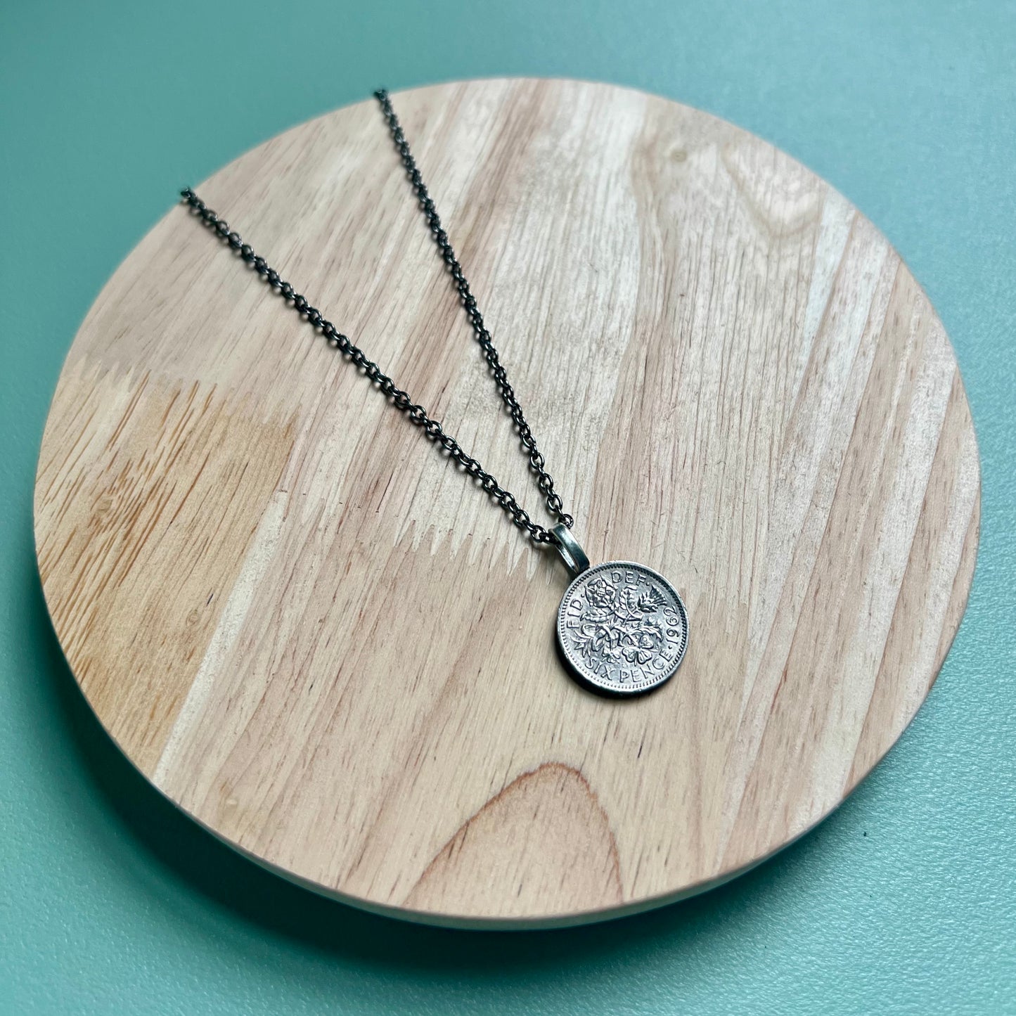 British Sixpence Coin Necklace