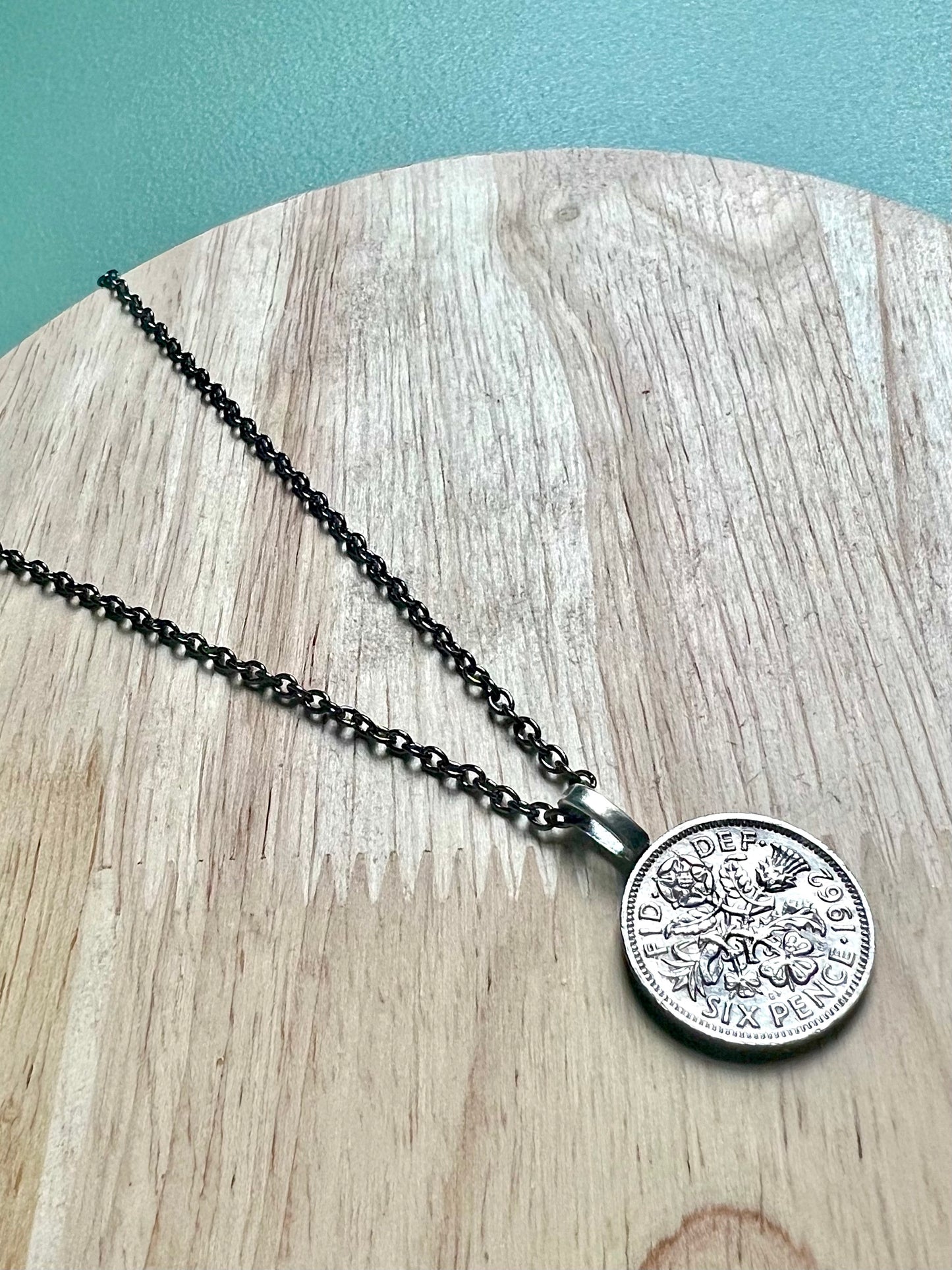 British Sixpence Coin Necklace